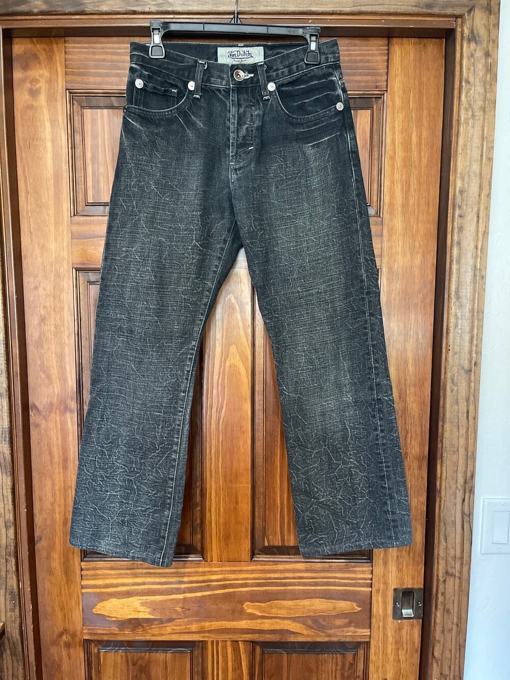 Vintage Von Dutch Originals Black Jeans Straight Leg Y2K 2000s size 29
